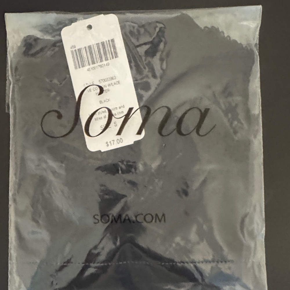 Soma Elegant Black Lingerie